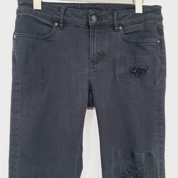 Escada Sport Black Distressed Jegging Cropped‎ Size 36 = US 6 - Picture 5 of 10